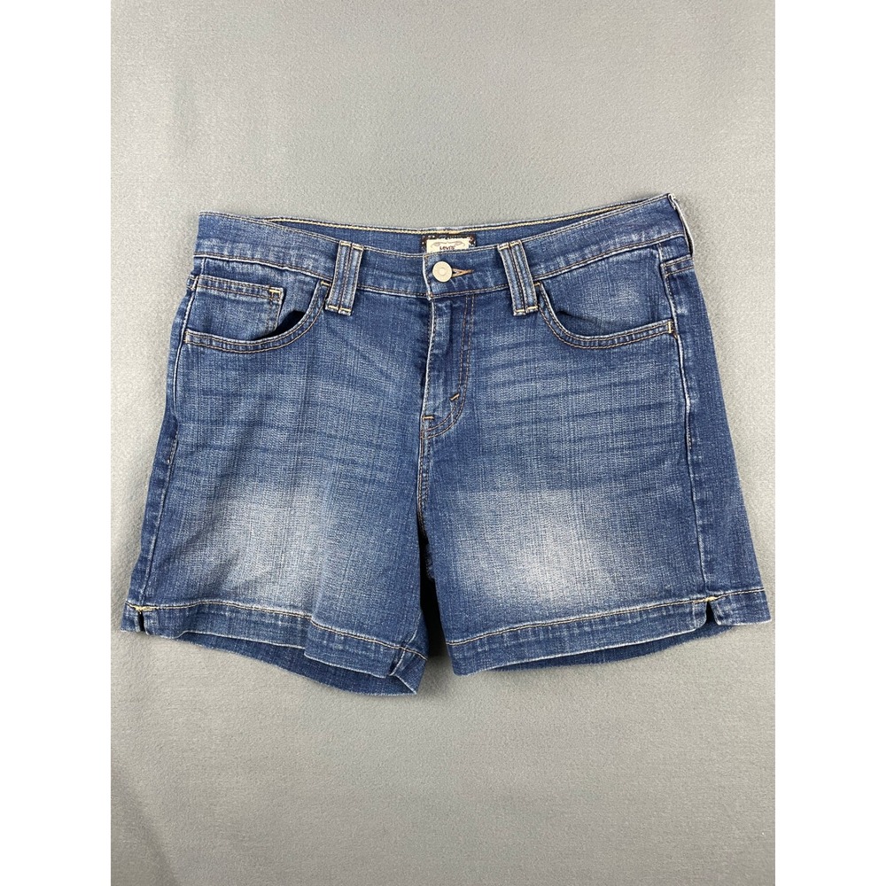 Levi's 515 Mid Rise Denim Shorts Y2K Minimalist Streetwear Blue Cotton Size 8